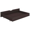 vidaXL Bed Frame without Mattress Dark Brown Solid Wood 90x200 cm (283202+321988)