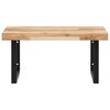 vidaXL Basin Shelf Wall Mounted Steel and Solid Wood Acacia