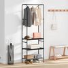 vidaXL Clothes Rack with Shelves Other Black oak 60 x 30 x 171 cm