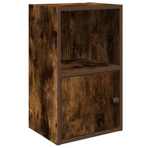 vidaXL Bookcase Smoked Oak 31x24x52 cm Engineered Wood