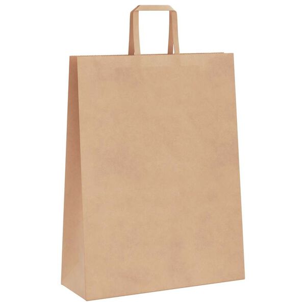 vidaXL Paper Bags 250 pcs with Handles Brown 32x12x42 cm