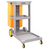 vidaXL 3-Tier Cleaning Trolley with Removable Bag PP&Oxford Fabric