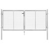 vidaXL Garden Gate Galvanised Steel 300x100 cm Silver