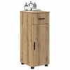 vidaXL Bathroom Cabinet with Drawer Artisan Oak 30 x 35 x 80 cm