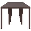 vidaXL Garden Dining Table Brown 400 x 100 x 73 cm Poly Rattan