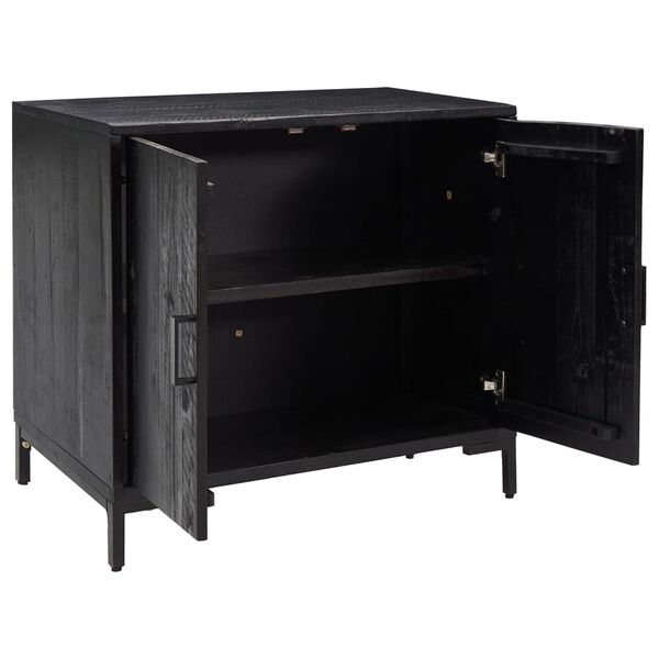 vidaXL Sideboard Black 75x35x70 cm Solid Pinewood
