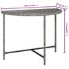 vidaXL Garden Table Grey 100x50x75 cm Poly Rattan