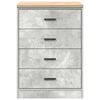 vidaXL Garage Storage Cabinet Concrete Grey 60x51x85 cm Solid Wood Pine
