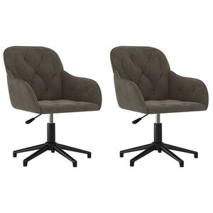vidaXL Dining Chair | Set of 2 | Dark Gray