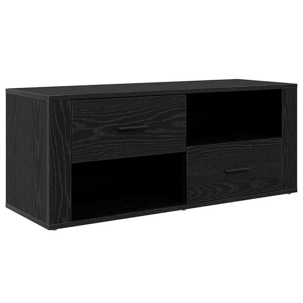 vidaXL TV Cabinet Black Oak 100 x 35 x 40 cm Engineered Wood