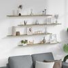 vidaXL Wall Shelves 4 pcs White and Sonoma Oak 100x9x3 cm