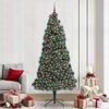 vidaXL Artificial Pre-lit Christmas Tree with Ball Set Green 240 cm