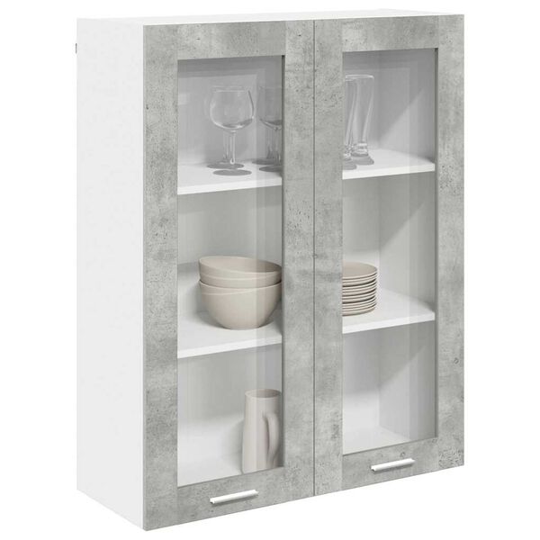 vidaXL Hanging Cabinet Concrete Grey 80 x 31 x 100 cm Engineered Wood