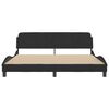 vidaXL Bed Frame "Dover" Black 180x200 cm Super King Velvet