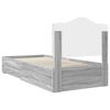 vidaXL Bed Frame with Drawer Grey Sonoma 100 x 200 cm Engineered Wood