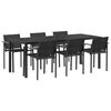 vidaXL Outdoor Furniture Set 7 pcs Black and Anthracite Textilene
