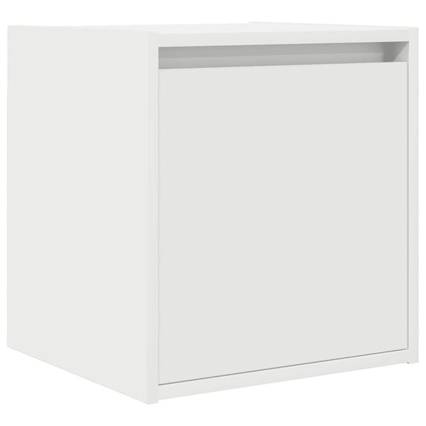vidaXL Wall-Mounted Bedside Cabinet White 38x34x40 cm