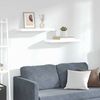 vidaXL Floating Wall Shelves 2 pcs High Gloss White 60x23.5x3.8 cm MDF