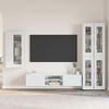 vidaXL TV Cabinet Set FLORIN High Gloss White Engineered Wood