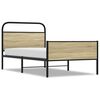 vidaXL Bed Frame without Mattress 100x190 cm Sonoma Oak Engineered Wood