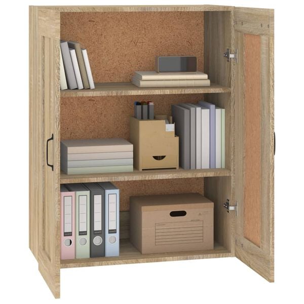 vidaXL Hanging Wall Cabinet Sonoma Oak 69.5x32.5x90 cm