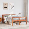 vidaXL Bed Frame with Headboard without Mattress Wax Brown 140x200 cm