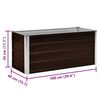 vidaXL Garden Raised Bed Brown 100x40x45 cm Galvanised Steel