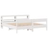 vidaXL Bed Frame without Mattress White 200x200 cm Solid Wood Pine