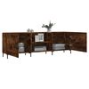 vidaXL TV Cabinet Smoked Oak 150x30x50 cm Engineered Wood