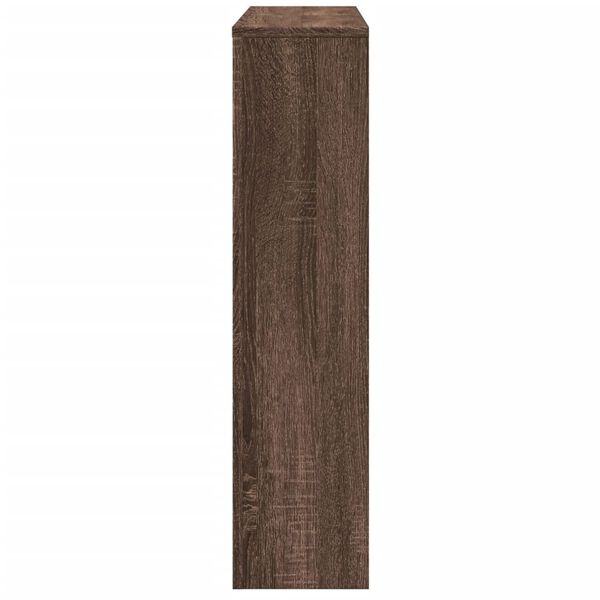 vidaXL Radiator Cover Brown Oak 149x20x82 cm Engineered Wood