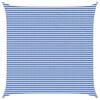vidaXL Sunshade Sail Blue and White 7 x 7 m HDPE
