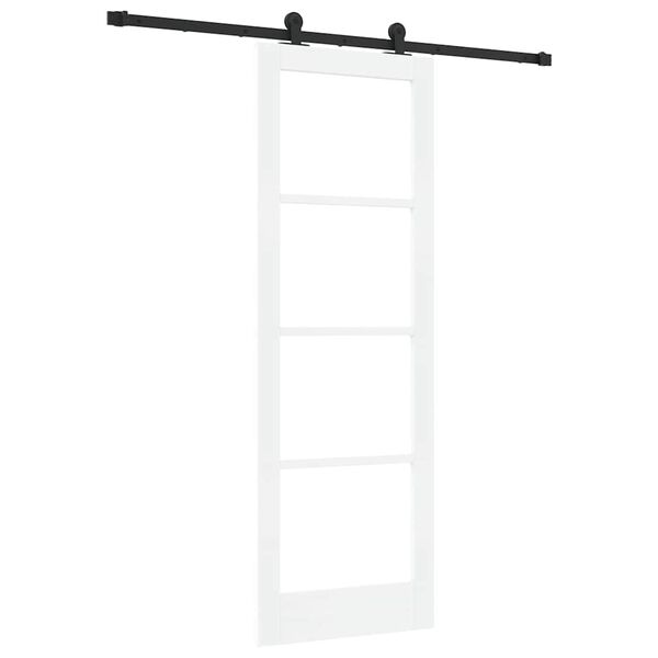 vidaXL Sliding Door ORKDAL White and Black 73.5 x 211 cm