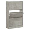 vidaXL Shoe Cabinet Concrete Grey 63x24x103 cm Engineered Wood