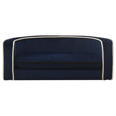 vidaXL Foldable Dog Sofa Blue 73x67x26 cm Plush Washable Cushion