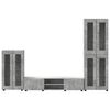 vidaXL TV Cabinet Set with Drawer Concrete Grey Engineered Wood