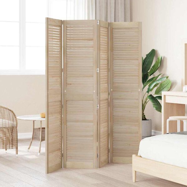 vidaXL Cabinet Door 4 pcs Natural 170 x 39.5 x 2.1 cm Solid pine wood