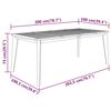 vidaXL Garden Table 200x100x75 cm Solid Wood Acacia