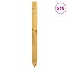 vidaXL Fence Posts 15 pcs Brown 60 cm Solid Pine Wood