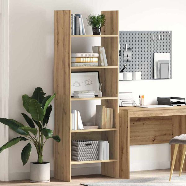 vidaXL Book Cabinet Artisan Oak 60 x 35 x 180 cm Engineered Wood