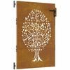 vidaXL Garden Gate 85x125 cm Corten Steel Tree Design