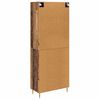 vidaXL Highboard Old Wood 69.5 x 34 x 180 cm Engineered Wood