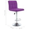 vidaXL Bar Stools 2 pcs Purple Faux Leather