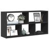 vidaXL Wall Shelf Black 100x25x50 cm Engineered Wood