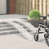 vidaXL Loading Ramp Folding 2 pcs Silver 222 x 29 x 14 cm Aluminium
