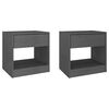 vidaXL Bedside Cabinets 2 pcs Grey 40x31x40 cm Solid Wood Pine