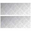 vidaXL Stair Tread Rectangular 2 pcs Silver 50 x 20 cm Aluminium
