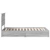 vidaXL Storage Bed Grey Sonoma 100 x 200 cm Engineered Wood