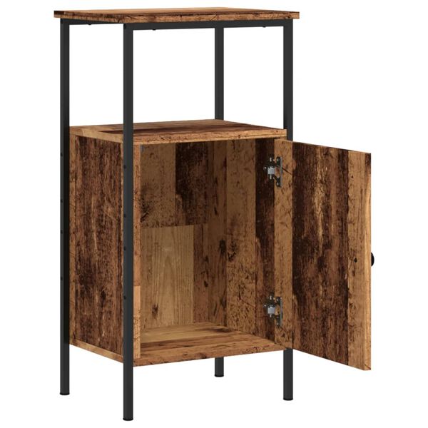 vidaXL Bedside Cabinet Old Wood 41x31x80 cm Engineered Wood