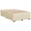 vidaXL Box Spring Bed with Mattress Cream 120x190 cm Fabric