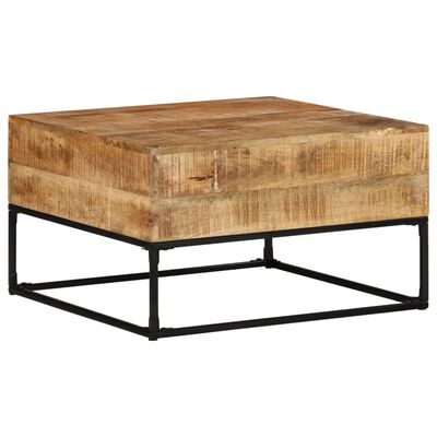 vidaXL Coffee Table 68x68x41 cm Rough Mango Wood